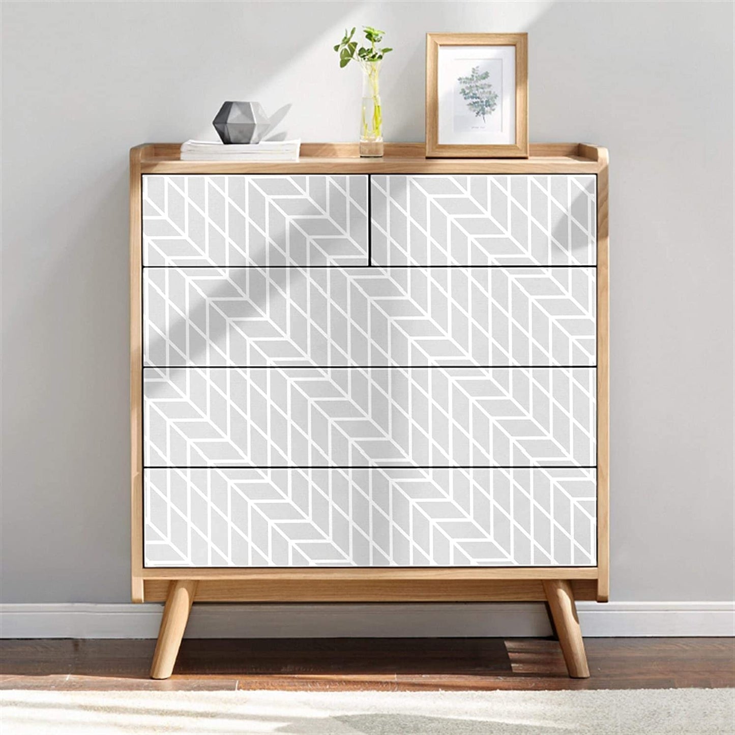 Papier Peint Scandinave Géométrique Gris