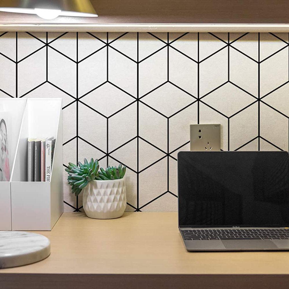 Papier Peint Scandinave Géométrique Noir et Blanc