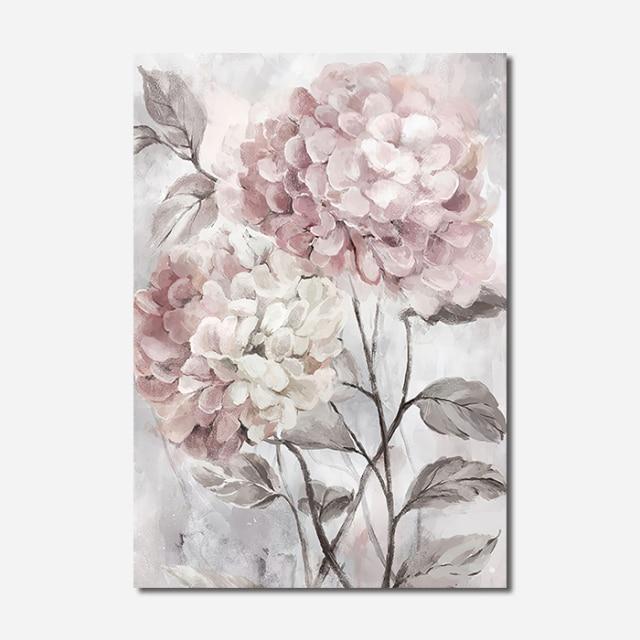 Tableau Scandinave Fleur Rose