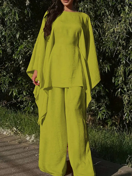 Ensemble Minimaliste 2 Pièces – Sweat à Capuche Long et Pantalon Large