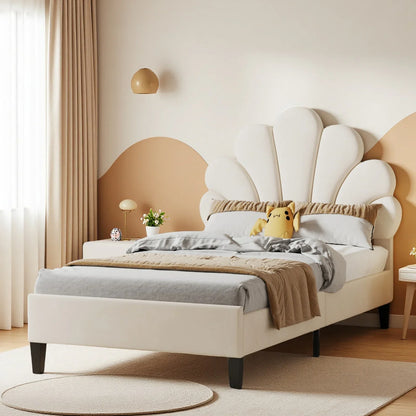 Single Padded Velvet Bed