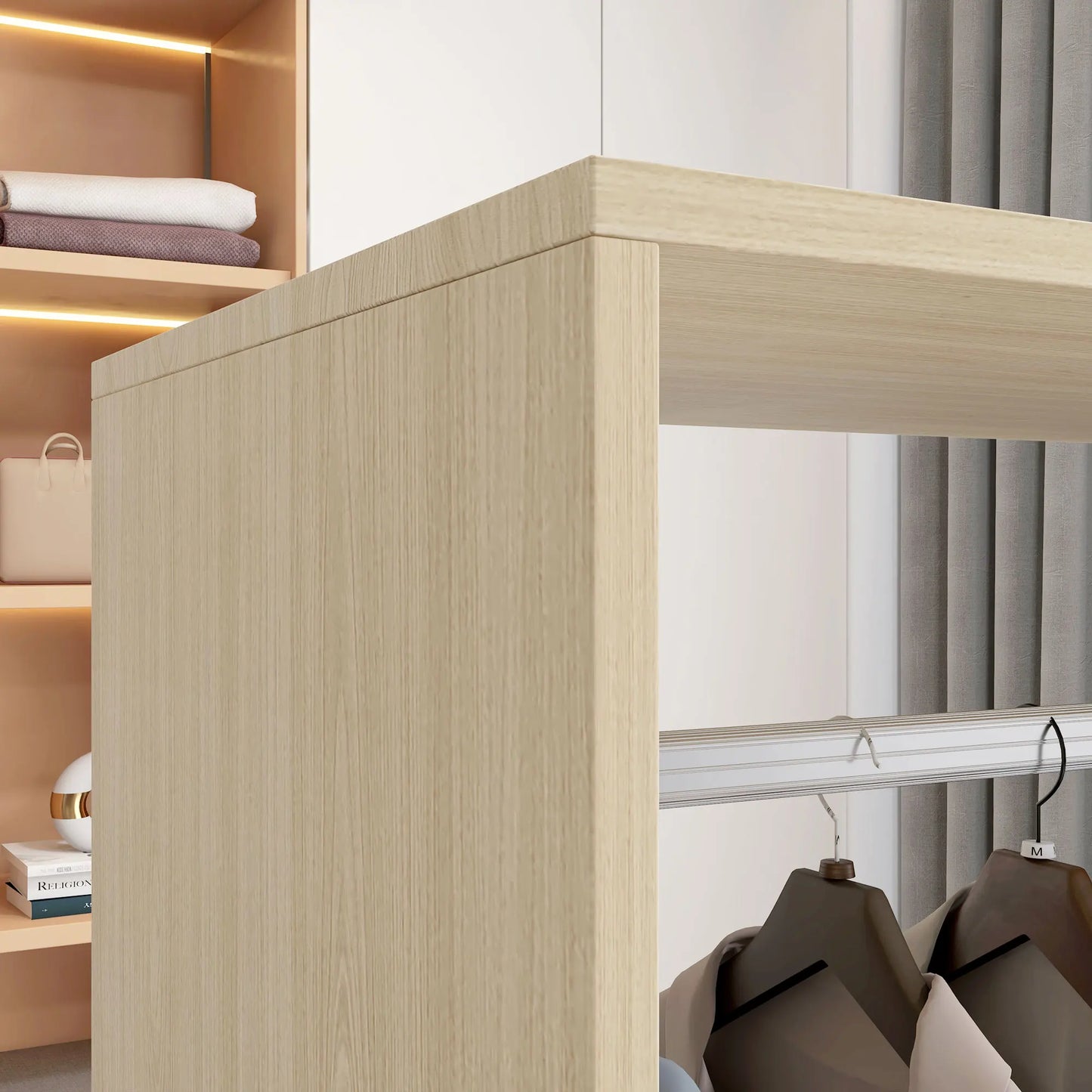 Open Aluminium Wardrobe on Wheels
