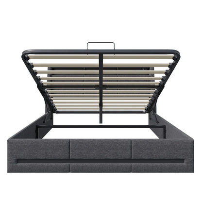 Ottoman Storage Bed with LED & USB Charging