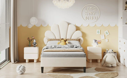 Single Padded Velvet Bed