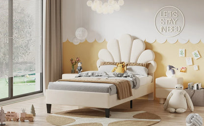 Single Padded Velvet Bed