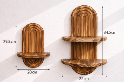 Bohemian Rustic Geometric Oval Wall Shelf
