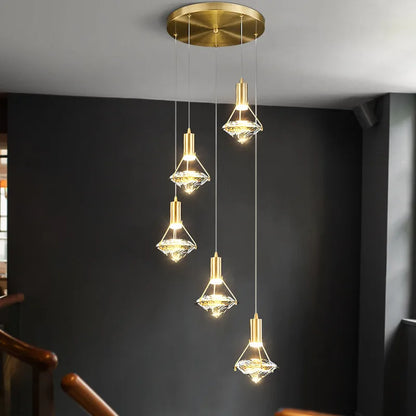 Postmodern-Style Crystal Chandelier