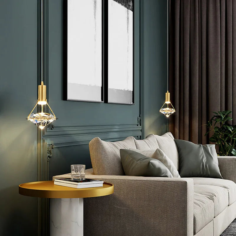 Postmodern-Style Crystal Chandelier