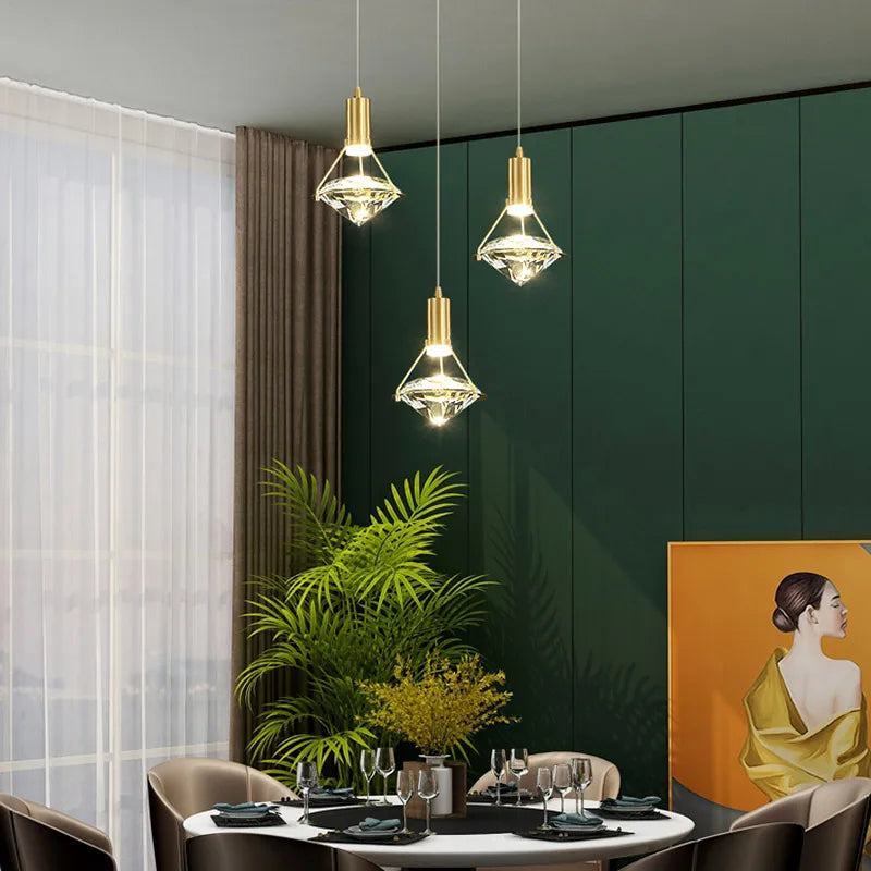 Postmodern-Style Crystal Chandelier