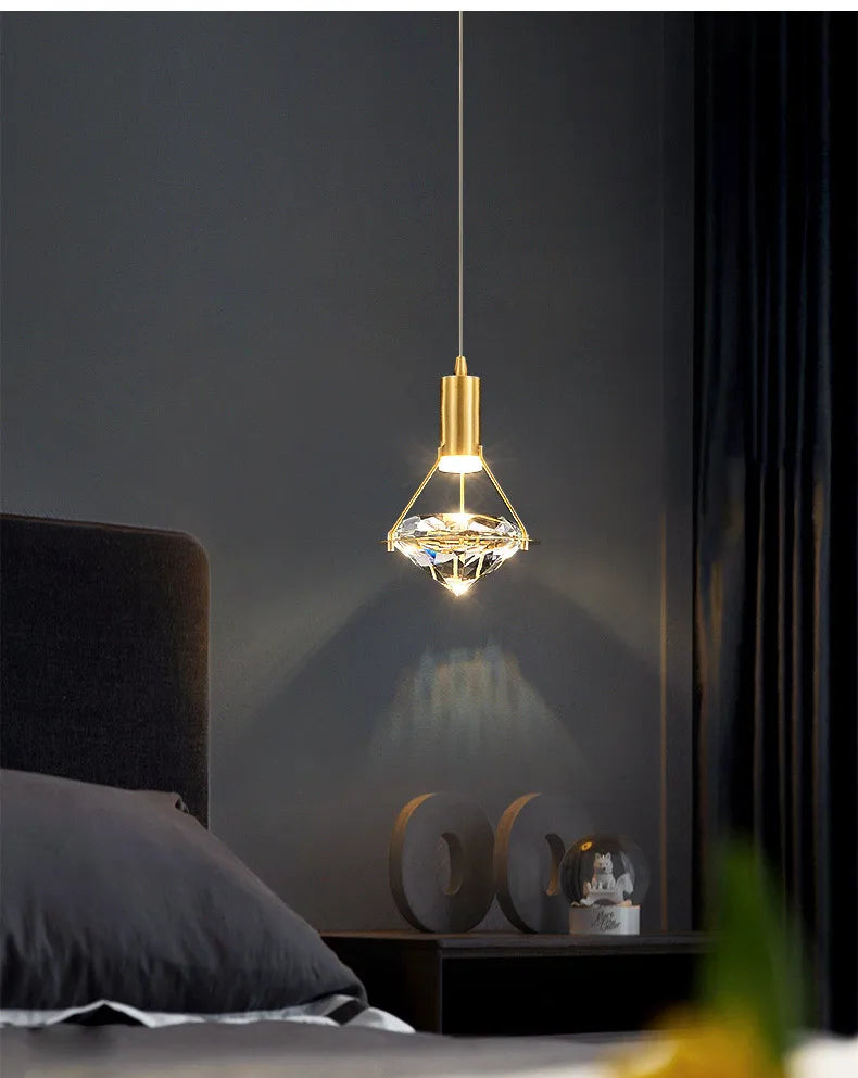 Postmodern-Style Crystal Chandelier