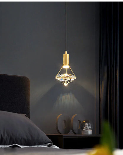Postmodern-Style Crystal Chandelier