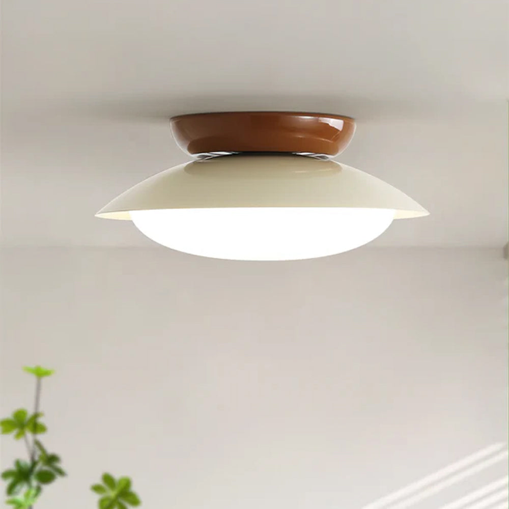 Modern Vintage Cream Iron Ceiling Light