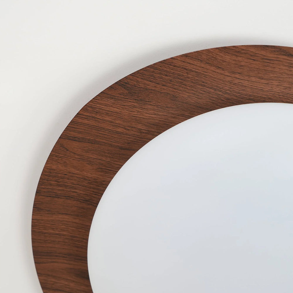 Modern Pebble Ceiling Light, Walnut Finish