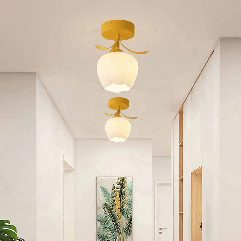 Tiffany-Style Floral Ceiling Light