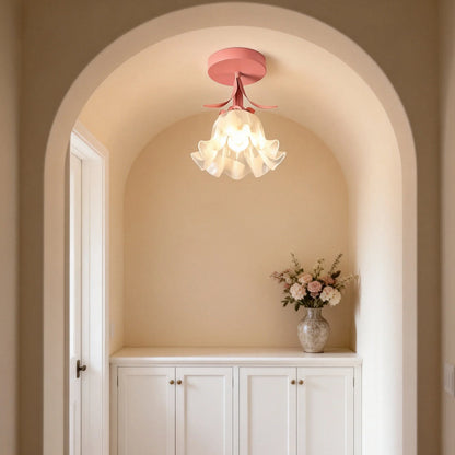Tiffany-Style Floral Ceiling Light