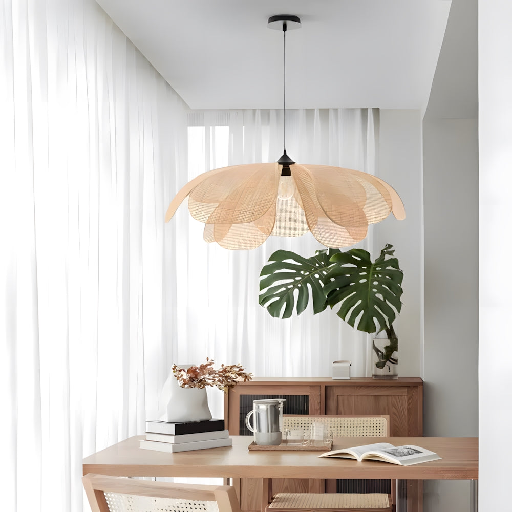 Hand-Woven Rattan Ceiling Light