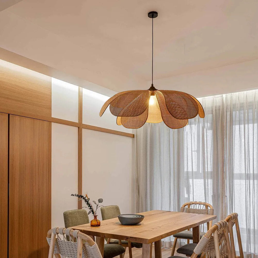 Hand-Woven Rattan Ceiling Light