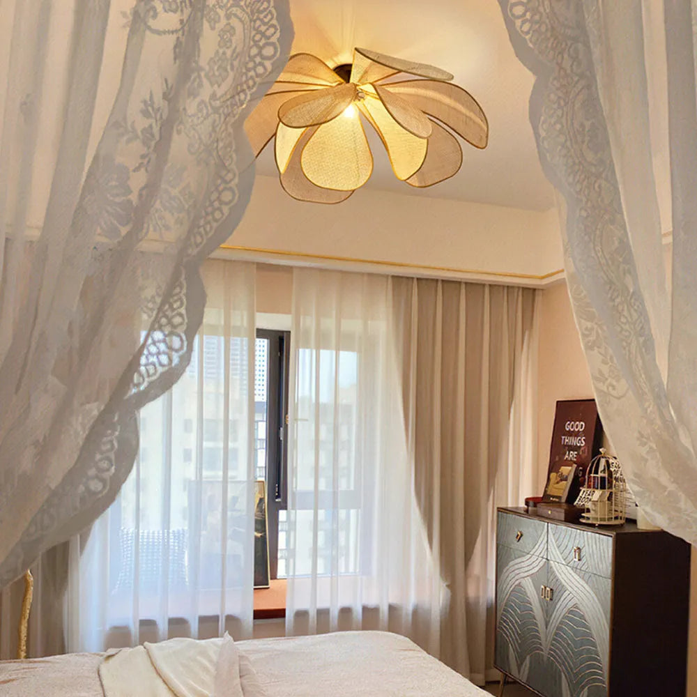 Hand-Woven Rattan Ceiling Light