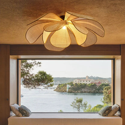 Hand-Woven Rattan Ceiling Light