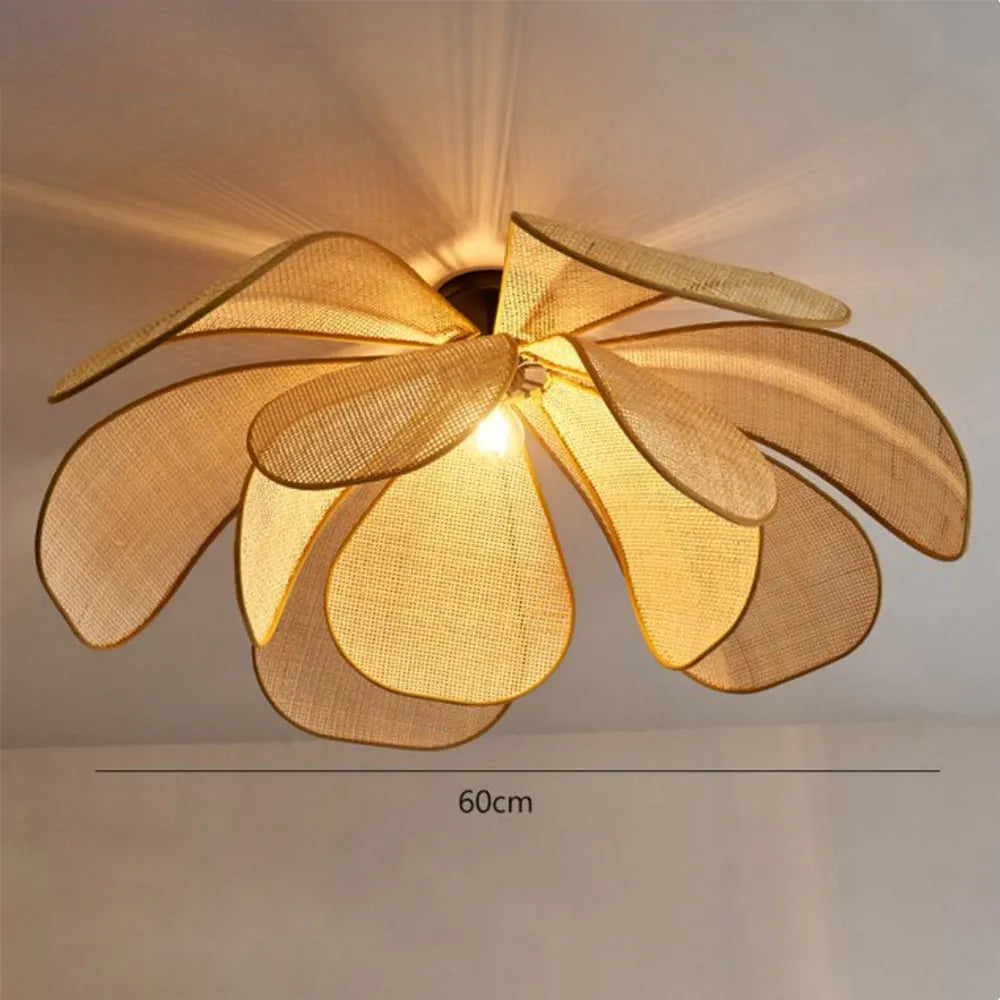 Hand-Woven Rattan Ceiling Light