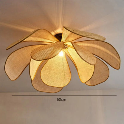 Hand-Woven Rattan Ceiling Light