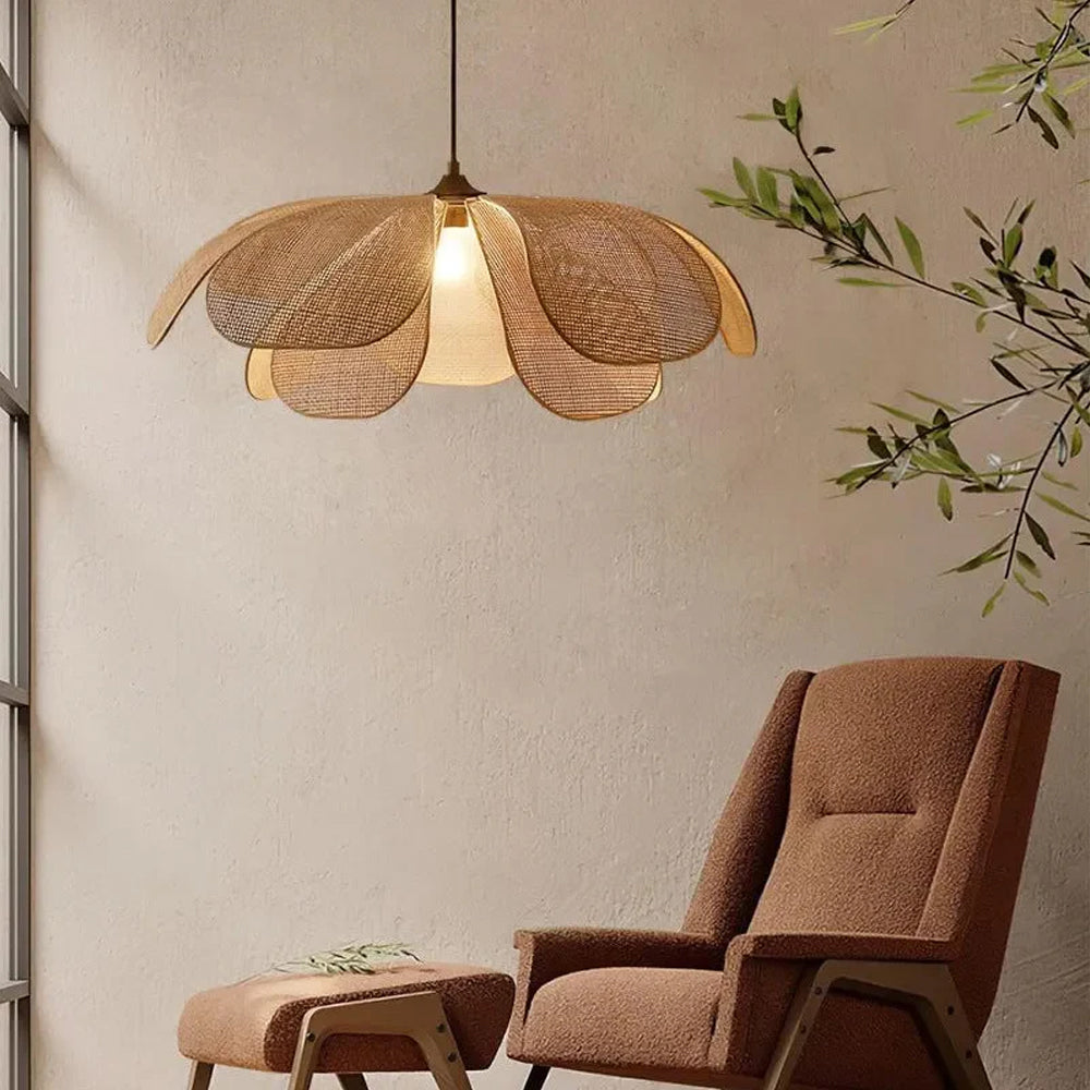Hand-Woven Rattan Ceiling Light