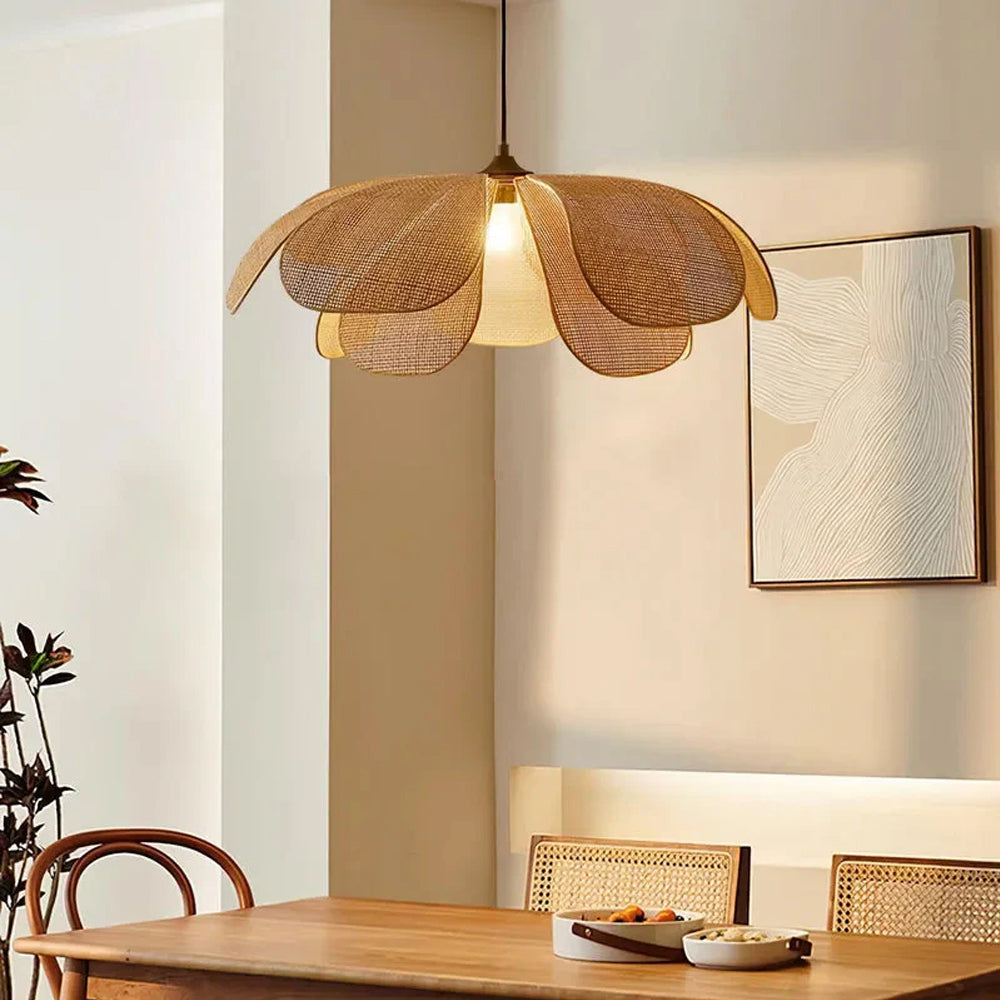 Hand-Woven Rattan Ceiling Light