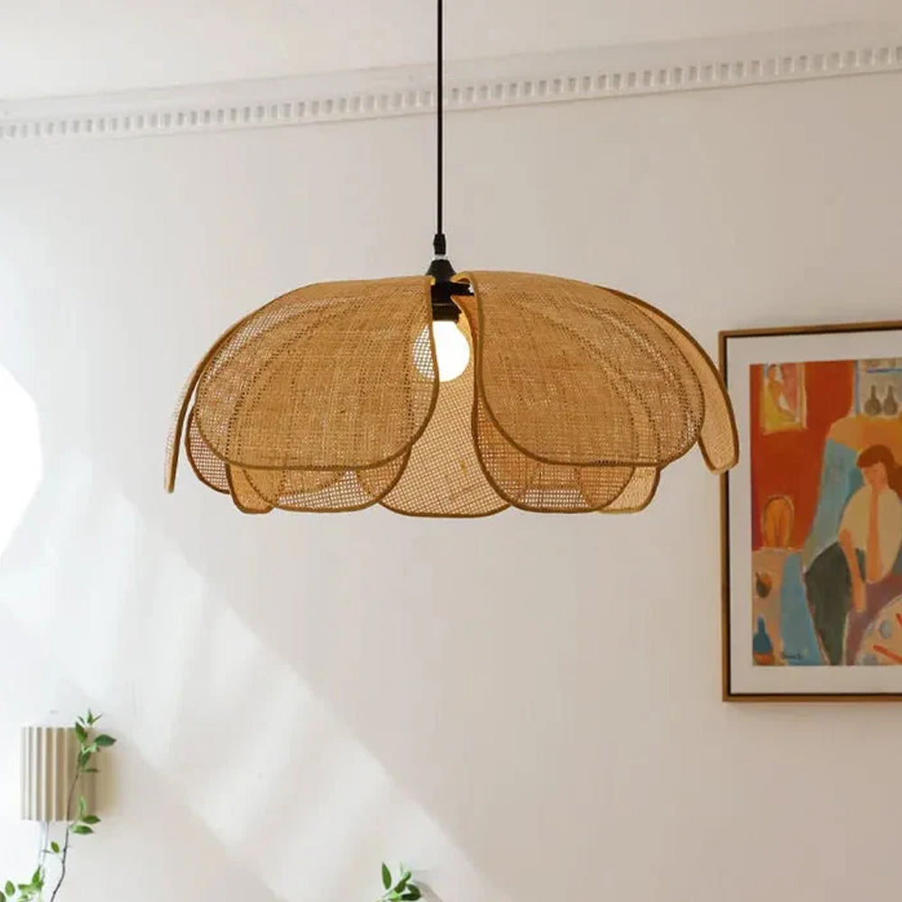 Hand-Woven Rattan Ceiling Light