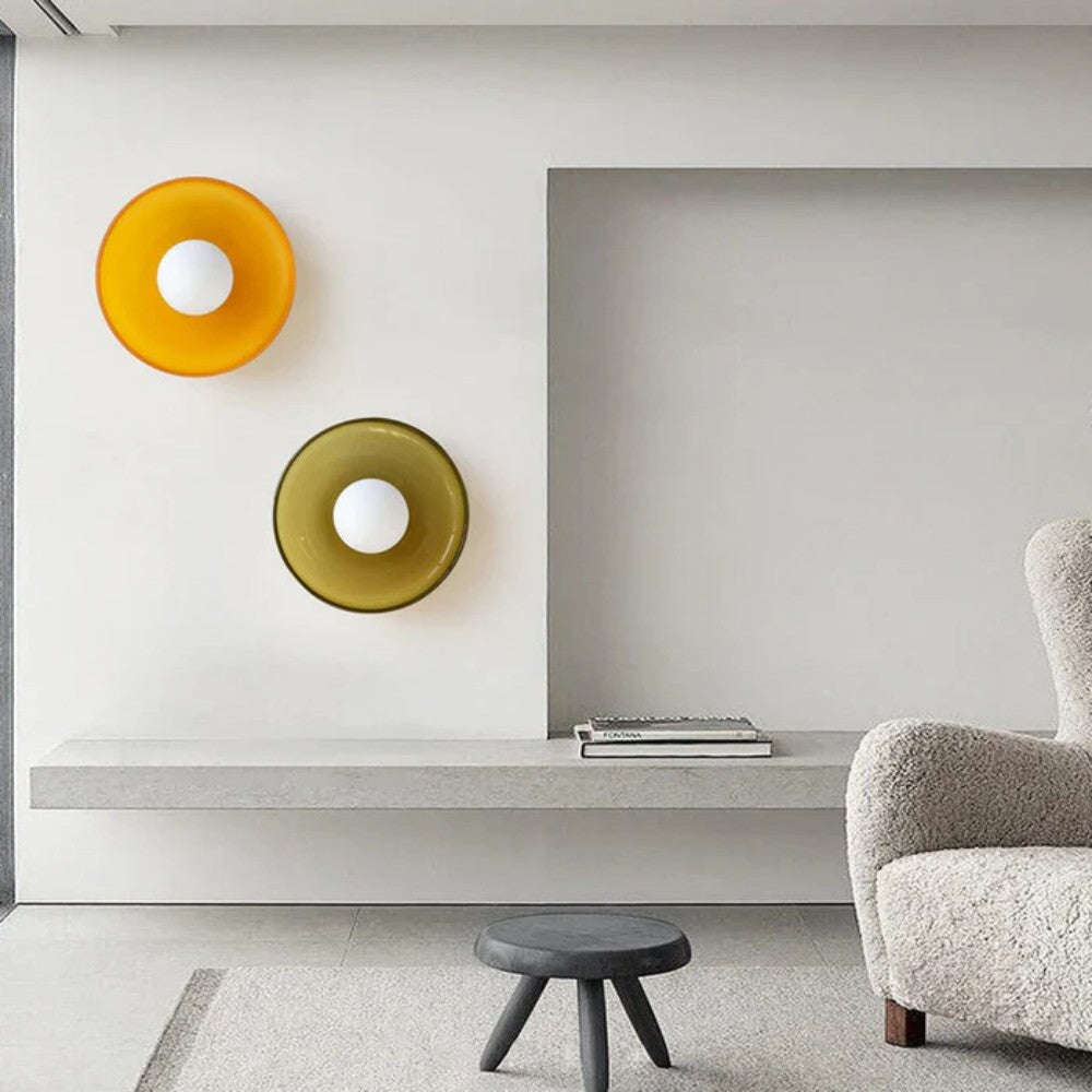 Modern Round Glass Ceiling Light