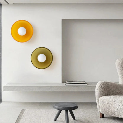 Modern Round Glass Ceiling Light