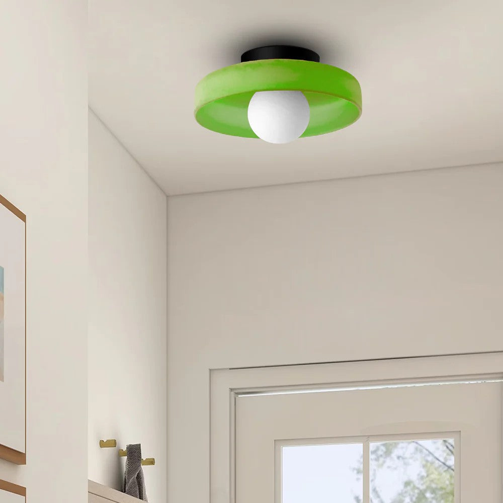 Modern Round Glass Ceiling Light