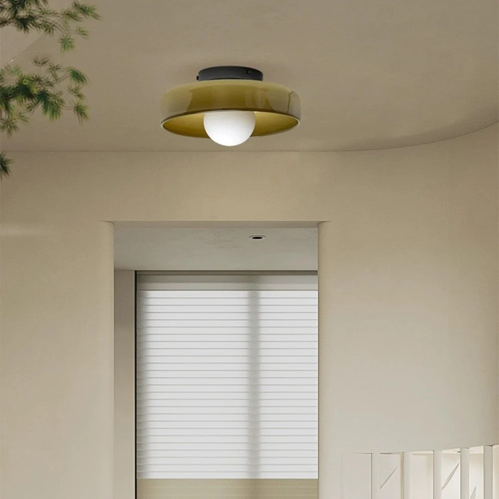 Modern Round Glass Ceiling Light