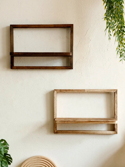 Rustic Floating Wood Wall Shelves