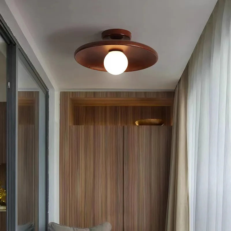 Modern Solid Wood Ceiling Light