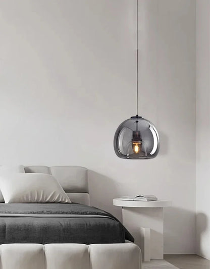 Modular Blown Glass Globe Pendant Light