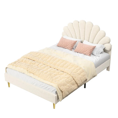 Flower Design Velvet Bed