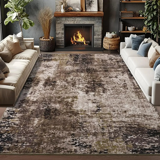 Brown Abstract Rug