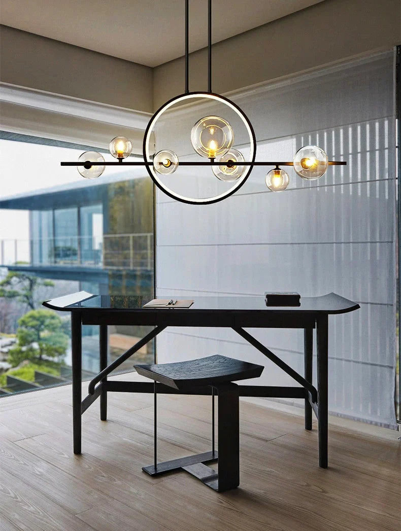 Postmodern-Style Glass Bubble Cluster Chandelier