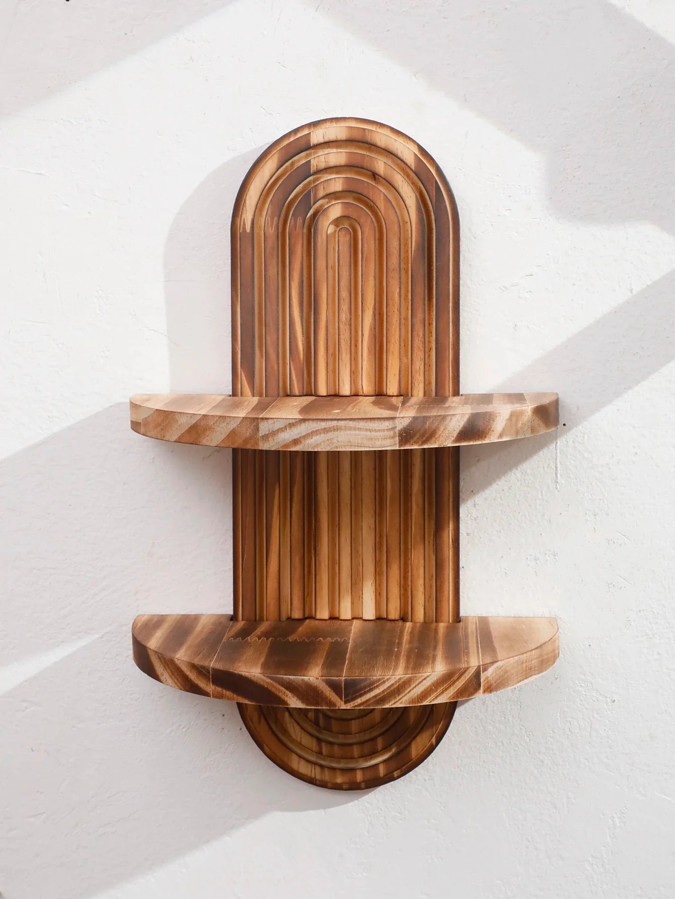Bohemian Rustic Geometric Oval Wall Shelf