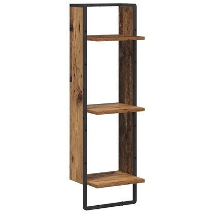 3-Tier Wood & Metal Wall Shelf