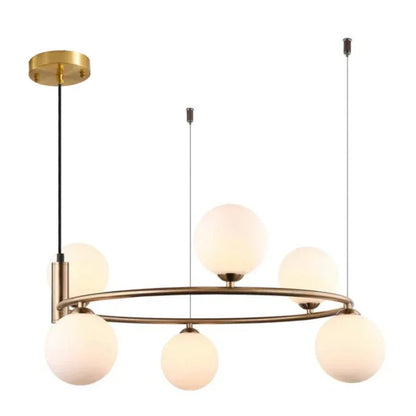 Nordic-Style Glass Globe Chandelier