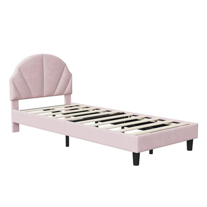 Single Velvet Bed with Flower Design