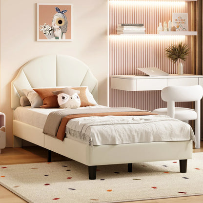 Single Velvet Bed with Flower Design