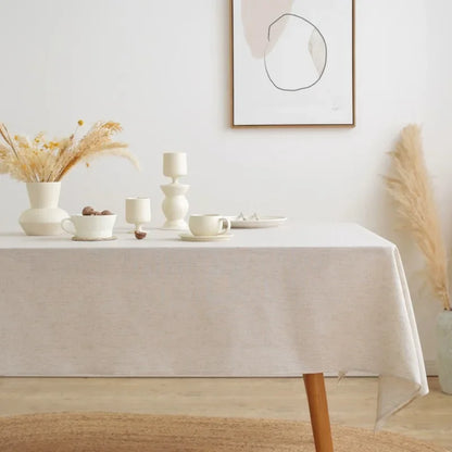 Beige Linen Tablecloth