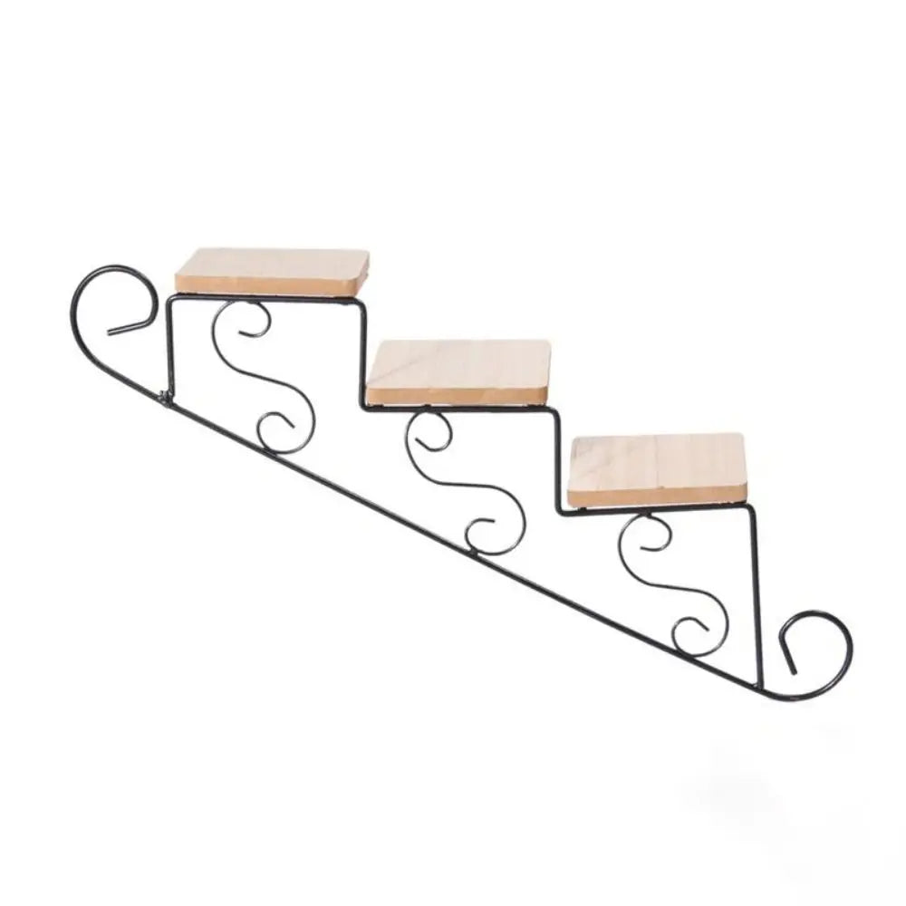 Staircase-Style Metal Wall Shelf