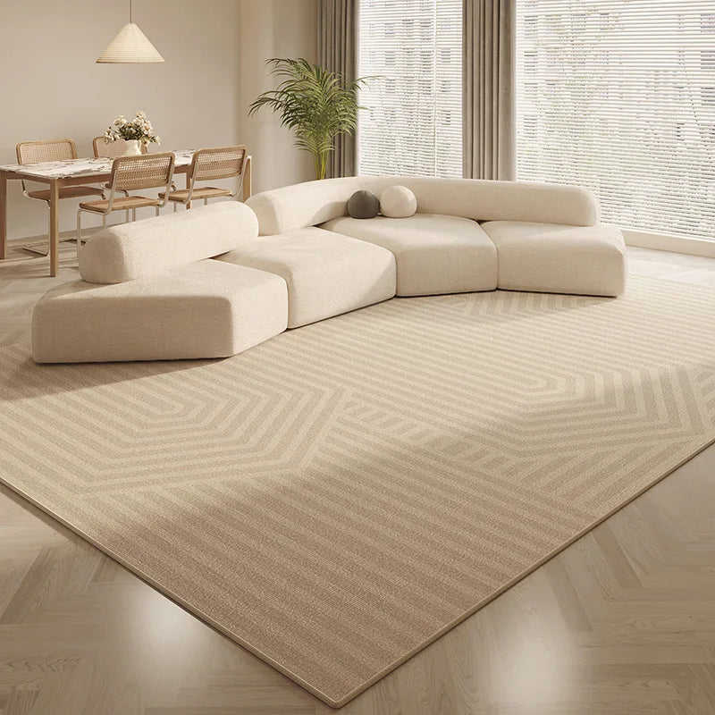 Beige Hexagon Chic Rug