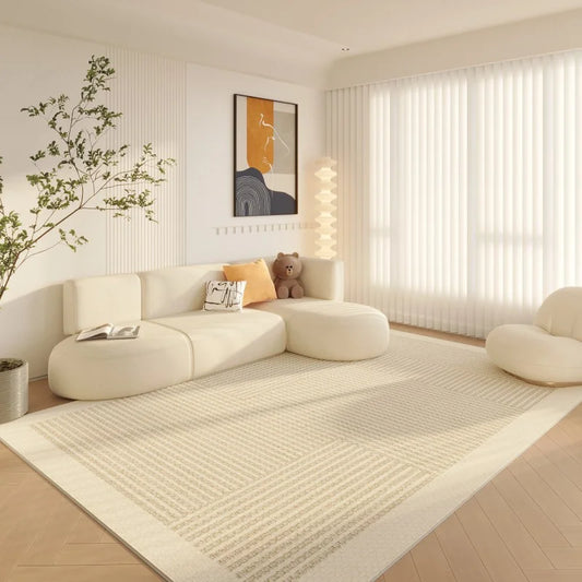 Ivory Bordered Minimalist Rug