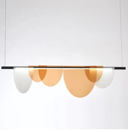 Macaron-Style Amber and Blue Acrylic Pendant Light