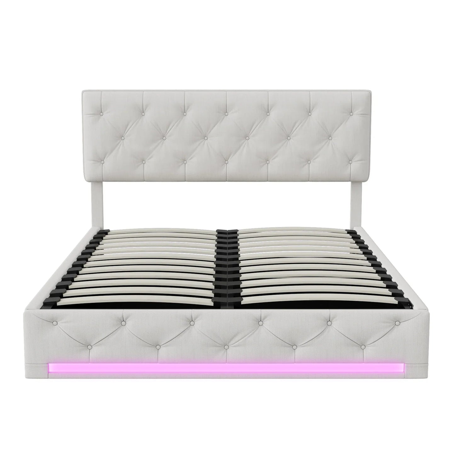Ottoman Storage Bed with 3-Side LED
