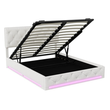 Ottoman Storage Bed with 3-Side LED